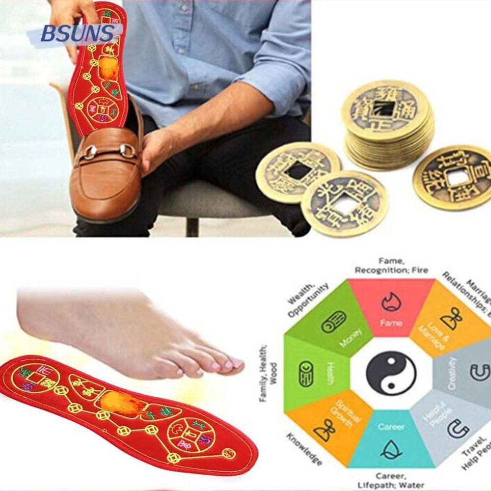 Set 2 Cặp Đế Lót Giày Thêu Thủ Công Thoáng Khí Cho Nam