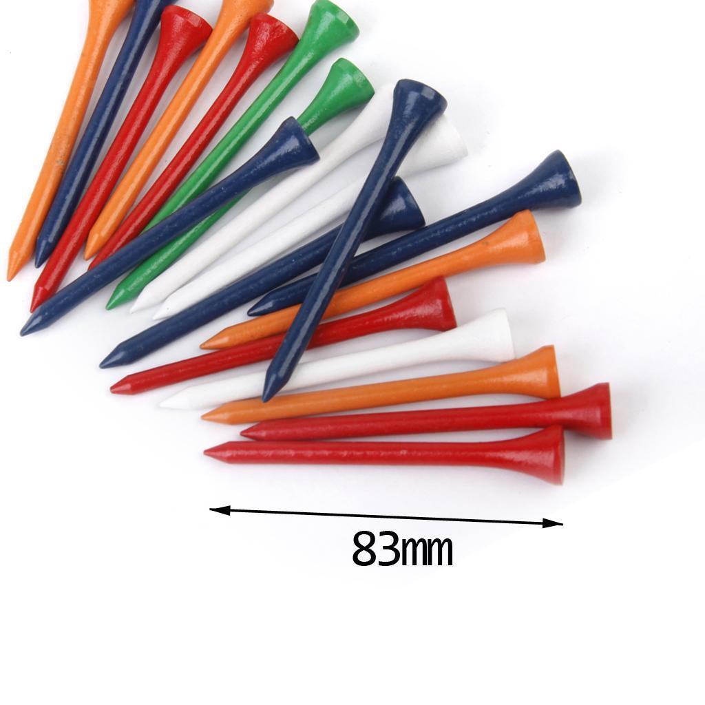 Set 200 Cái 200 Phụ Kiện Đánh Golf Bằng Gỗ Dài 83MM Nhiều Màu Sắc