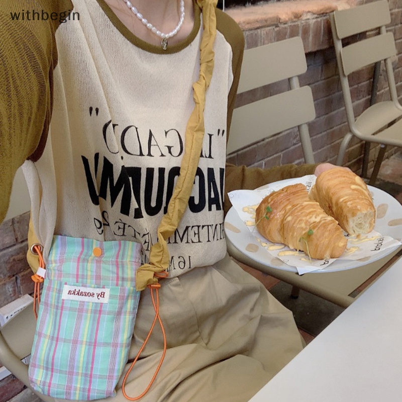 Túi Đeo Chéo Mini Vải Canvas Đựng Điện Thoại Thời Trang Hàn Quốc Dành Cho Nữ