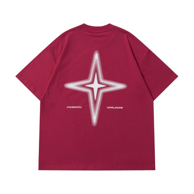 COZOK Áo Thun Ngắn Tay Cổ Tròn In Chữ Phong Cách vintage