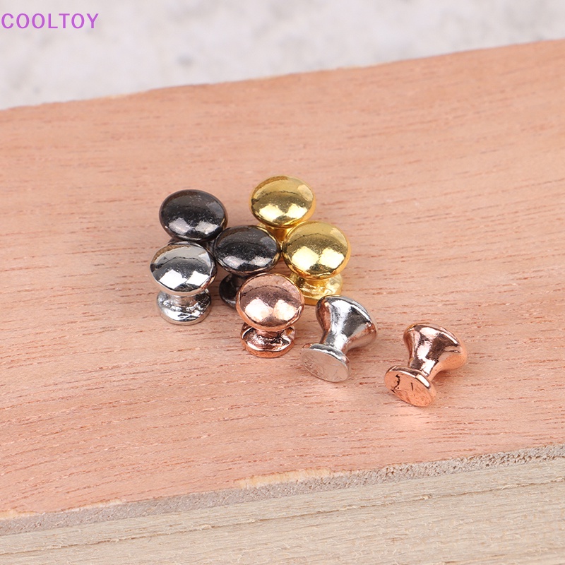 Set 8 Tay Nắm Cửa Tủ Hình Tròn Tỉ Lệ 1: 12 Trang Trí Nhà Búp Bê