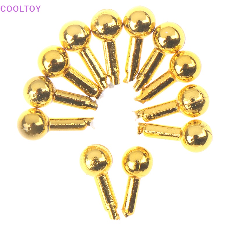 Set 12 Tay Nắm Ngăn Kéo Mini Màu Vàng Kim Tỷ Lệ 1 / 12 Trang Trí Nhà Búp Bê