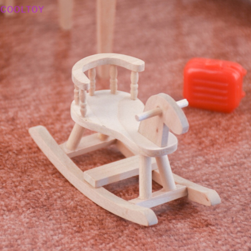 Mô Hình Ghế Ngựa Bập Bênh Tỉ Lệ 1 / 12 Trang Trí Nhà Búp Bê