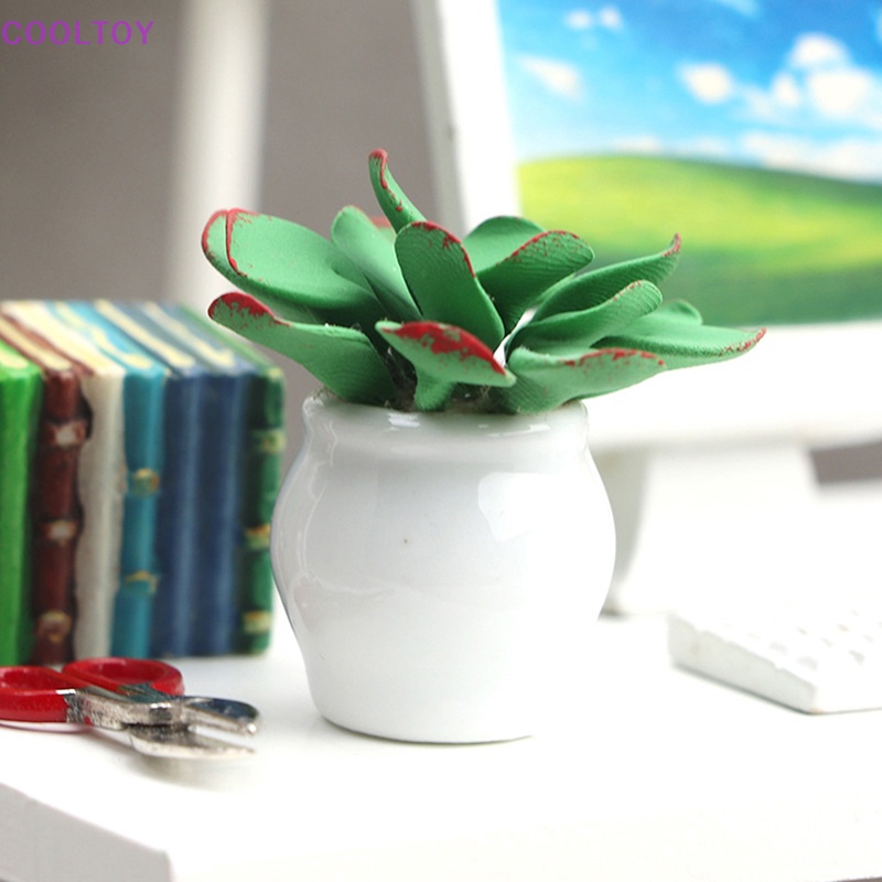 Cooltoy Mô Hình Chậu Cây Xanh Trang Trí Nhà Búp Bê Tỉ Lệ 1: 12