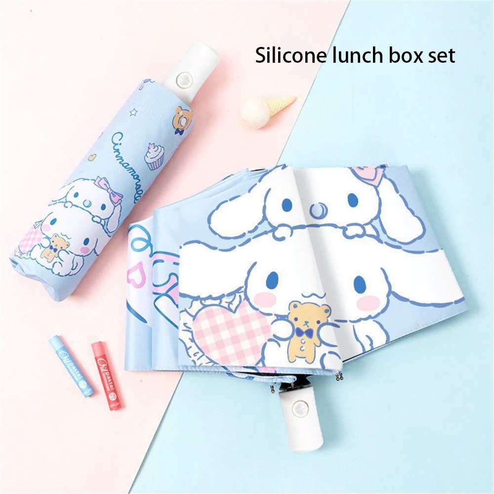 ♫ Ô Tự Động Cinnamoroll Chống Tia Cực Tím Sanrio Disney Stellalou Ô Gấp Tự Động Nắng Mưa Dù Kép