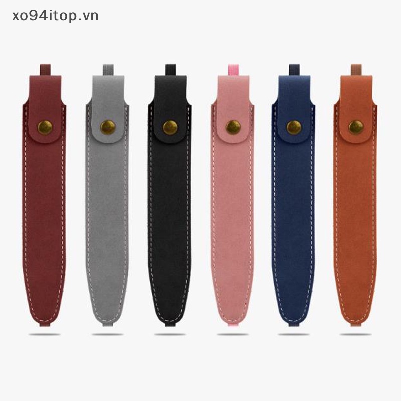 Xoitop 1 Túi Đựng Bút Da PU Có Dây Đeo Đàn Hồi Cho Từ Điển