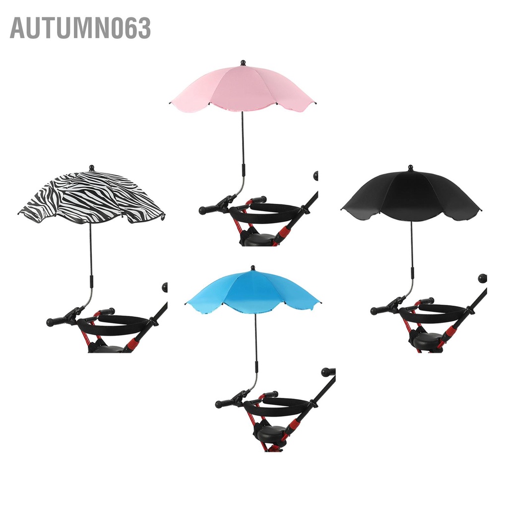 Autumn063 Xe Đẩy Em Bé Dù Chống Tia UV Điều Chỉnh 360 Độ Tự Động Thấm Nước Di Che Nắng