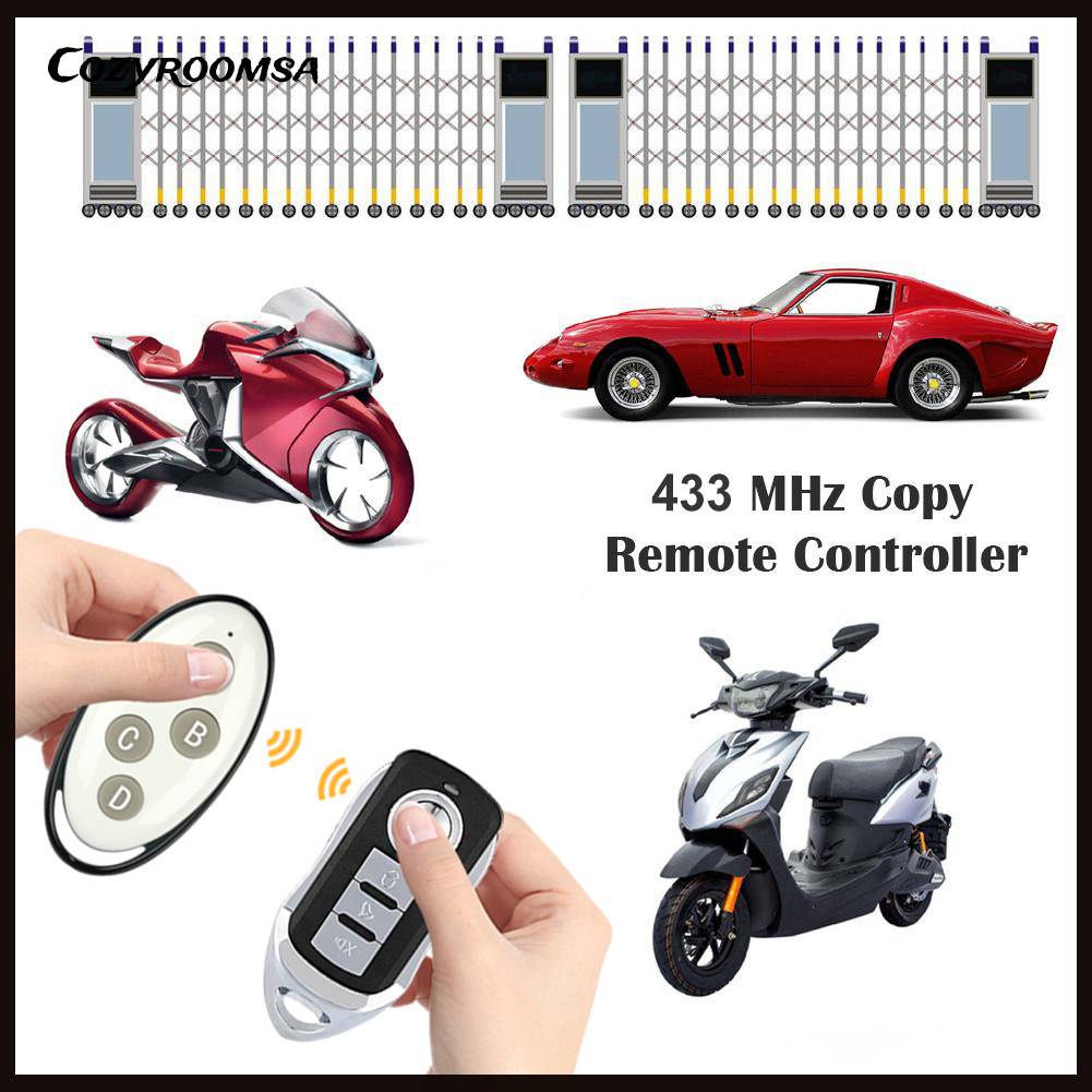 Công Tắc Điện 4 Nút Mini Không Dây Thông Dụng Cho Cổng Gara Cửa