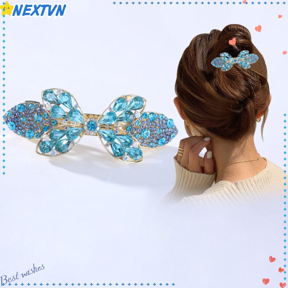 Kẹp Tóc Hình Bướm Lấp Lánh|Kẹp Tóc Nữ Đính Ngọc Trai Thời Trang
