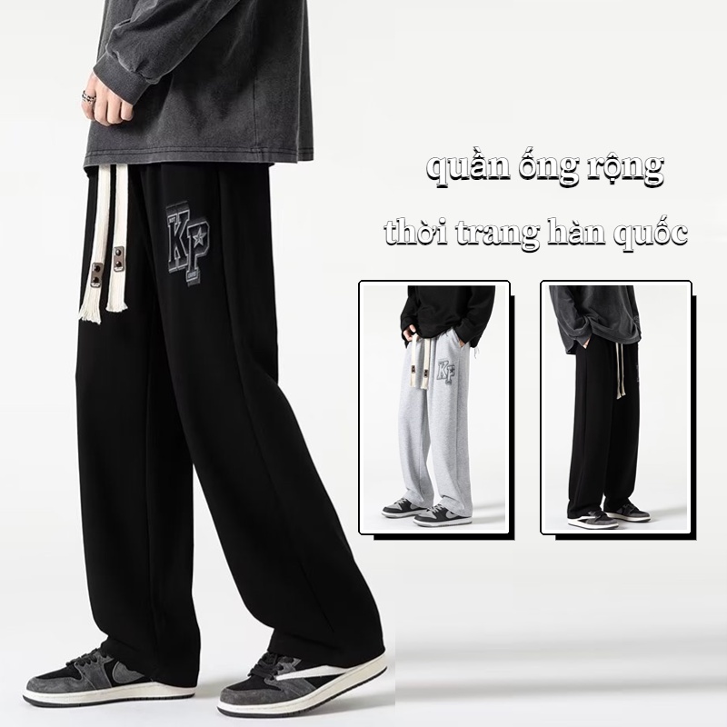 Quần Baggy Trơn Ống Suông Đơn Giản Cá Tính Cho Nam
