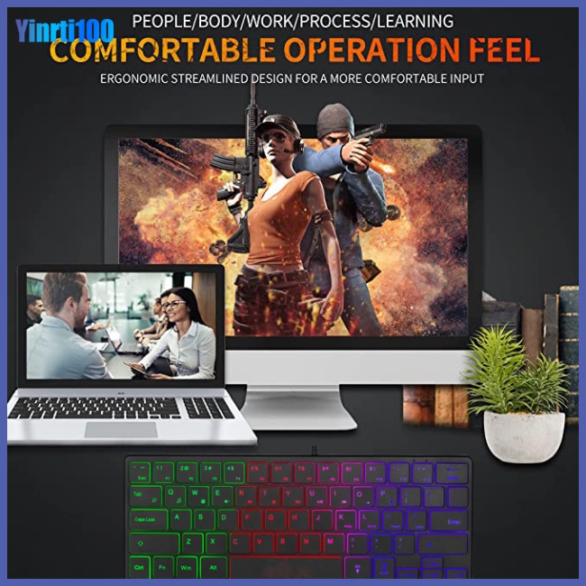 Bàn Phím Dây Mini 3 Hàng Màu Dạ Quang Dành Cho Game Thủ