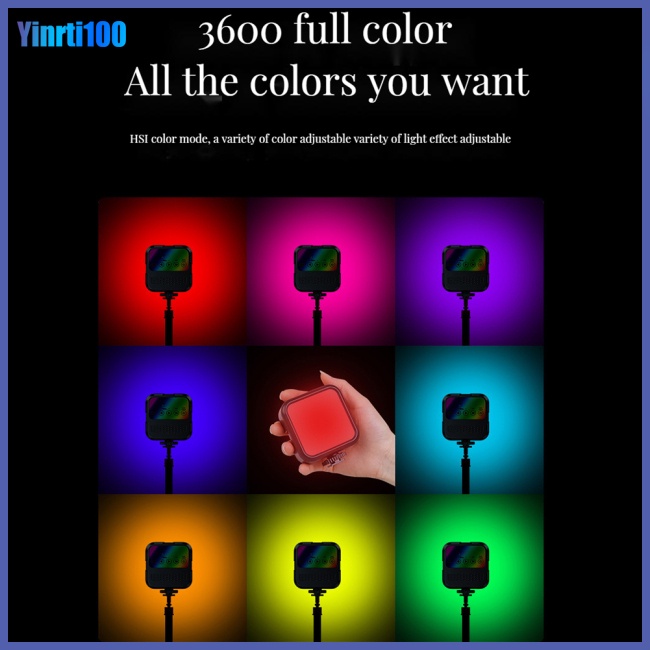 Đèn Chụp Ảnh Rgb Mini Cầm Tay Kèm Kẹp Tripod Tiện Dụng Cho Điện Thoại