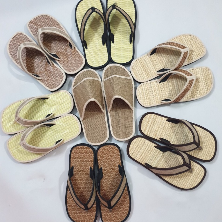 Dép cói mang trong nhà,văn phòng,đi biển unisex có size nam,nữ quai ngang bản to êm chân