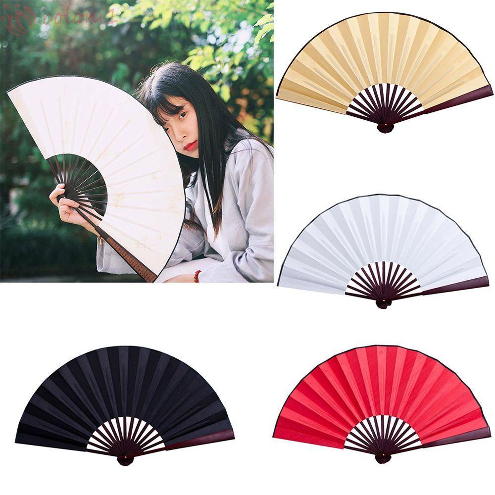 [COD] Quạt Xếp Cầm Tay Vẽ Tranh DIY Trang Trí Nhà Cửa