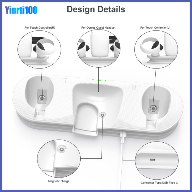Đế Sạc Nam Châm Cho Kính Thực Tế Ảo Oculus Quest2Vrti