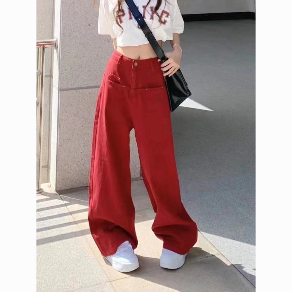 Quần Jean Dopamine Dáng Suông Rộng Phong Cách Mới Mùa Hè Dễ Phối Đồ Hợp Thời Trang Cho Nam Và Nữ