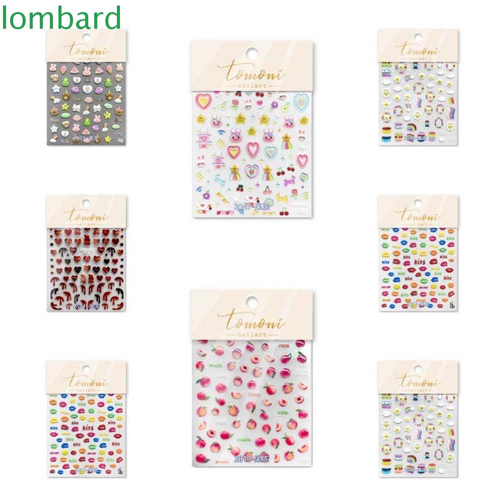 Miếng Dán Trang Trí Móng Tay Họa Tiết Hoạt Hình Động Vật Nhiều Màu Xinh Xắn Cho Nữ