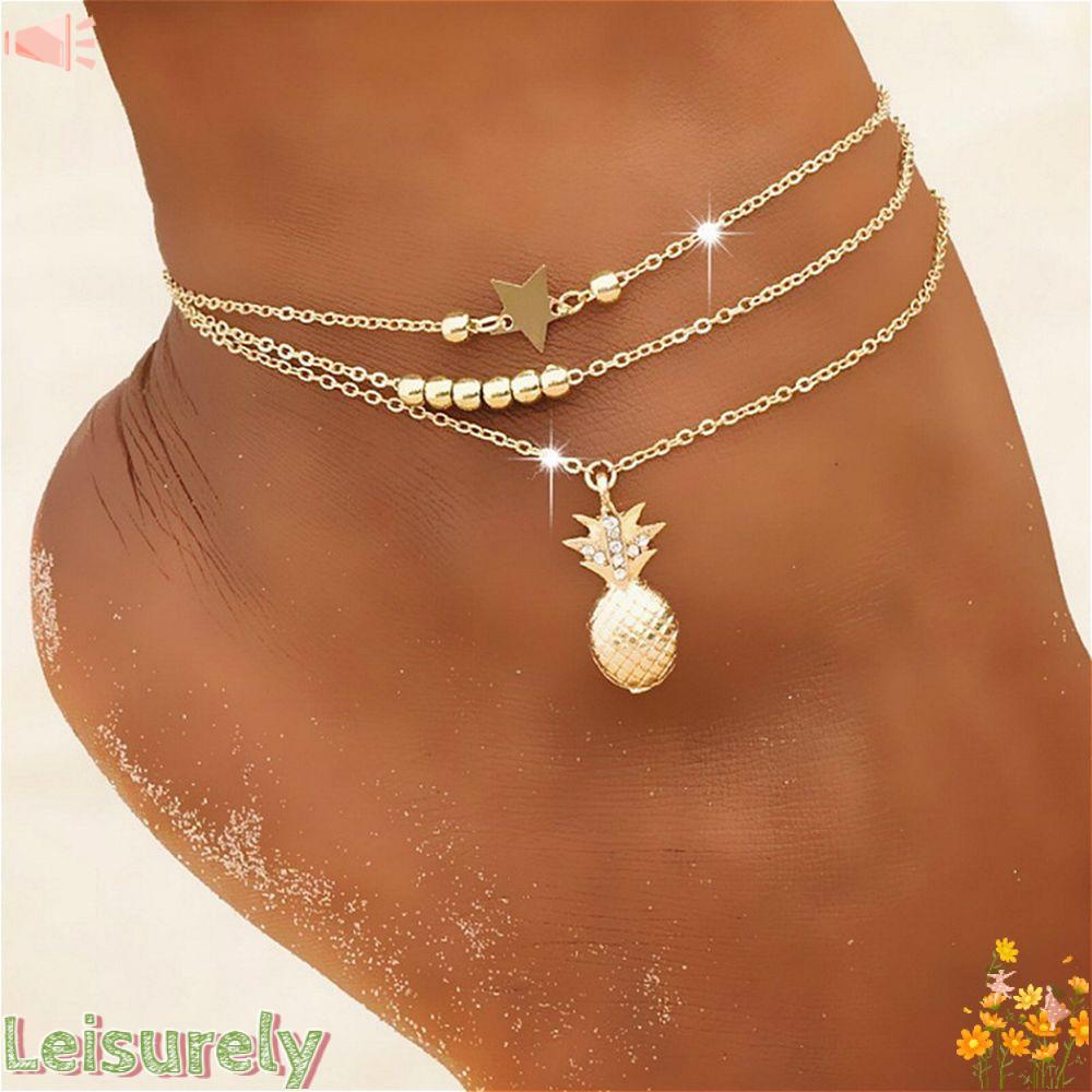 Lắc Chân Nhiều Lớp Phong Cách Boho Có Thể Điều Chỉnh Thời Trang Đi Biển