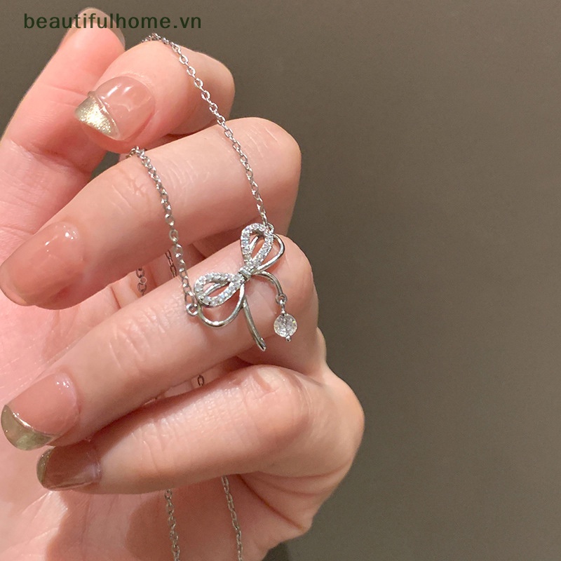 Vòng Cổ Mặt Hình Nơ Thanh Lịch Thời Trang Hàn Quốc Cho Nữ