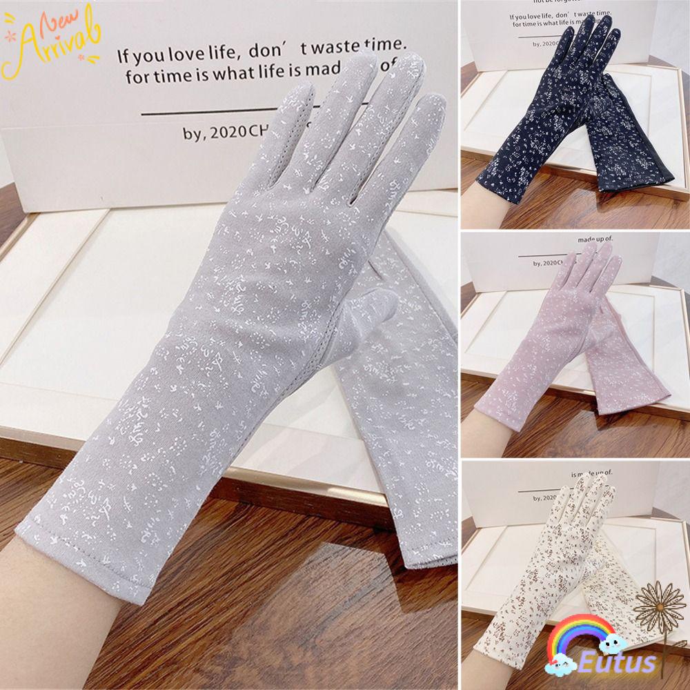 Găng Tay Cotton Họa Tiết Hoa Thời Trang Mùa Hè