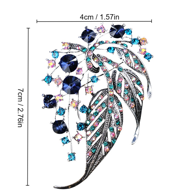 Ghim Cài Áo Hình Giọt Nước Và Mặt Trăng Màu Cầu Vồng Thời Trang Cho Nữ