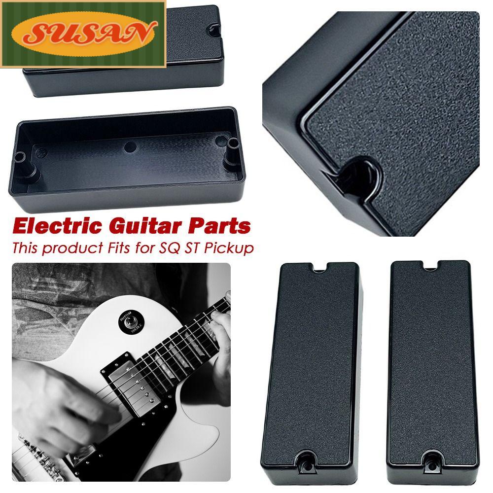 2 Vỏ Bọc Hộp Đàn Guitar Điện Humbucker Bằng Nhựa Nhám Màu Trắng Đen