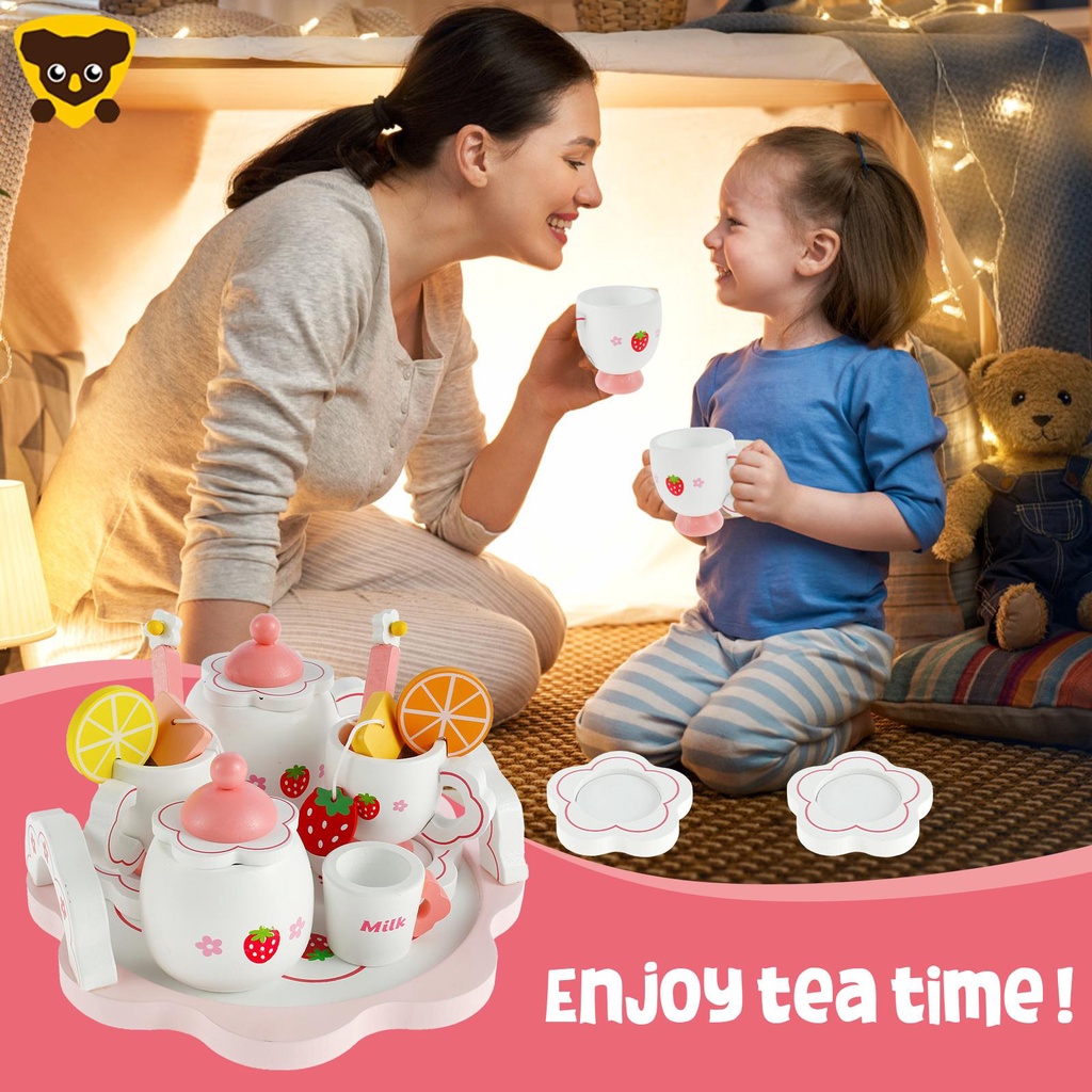 Bộ 13 Món Đồ Chơi Uống Trà Bằng Gỗ Cho Bé SHOPCYC6017