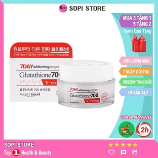 Kem dưỡng trắng mờ thâm nám Angel’s Liquid 7 Day Whitening Glutathione 700 V-Cream 50ml Hàn Quốc
