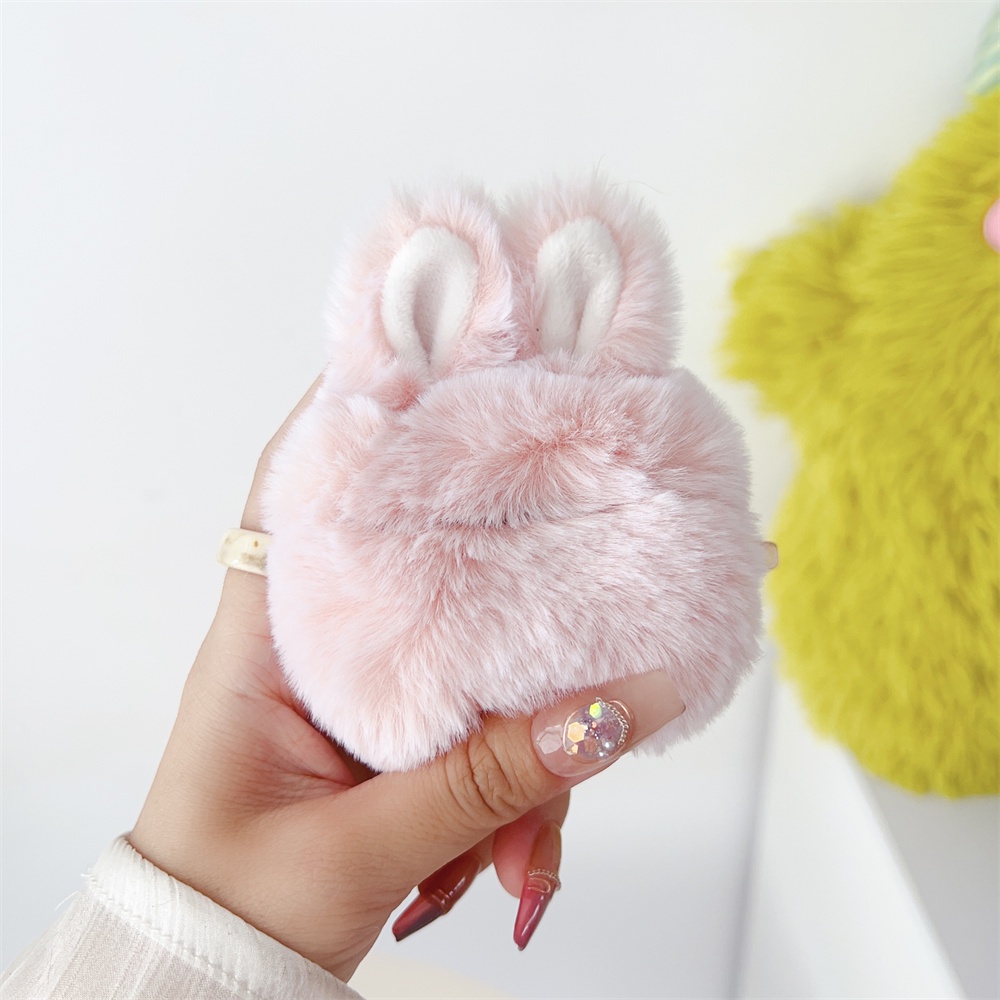 Vỏ Bảo Vệ Hộp Sạc Tai Nghe Airpods 1 2 3 Pro 2nd Bằng Vải Bông Hình Thỏ Dễ Thương