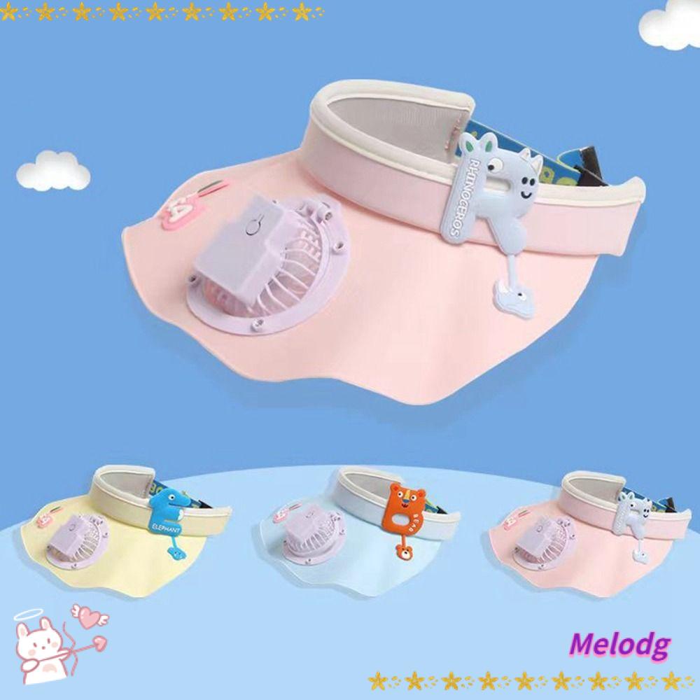 MELODG Mũ Lưỡi Trai Rỗng Họa Tiết Hoạt Hình Sáng Tạo UPF50 + USB Cho Trẻ Em