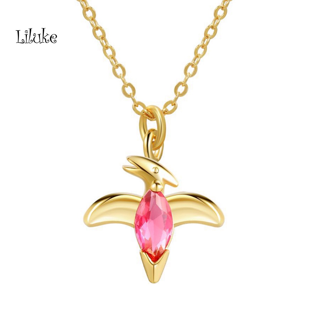 Vòng cổ Hợp Kim Trang Trí Mặt Hình Khủng Long Đính Đá Xinh Xắn Cho Nữ