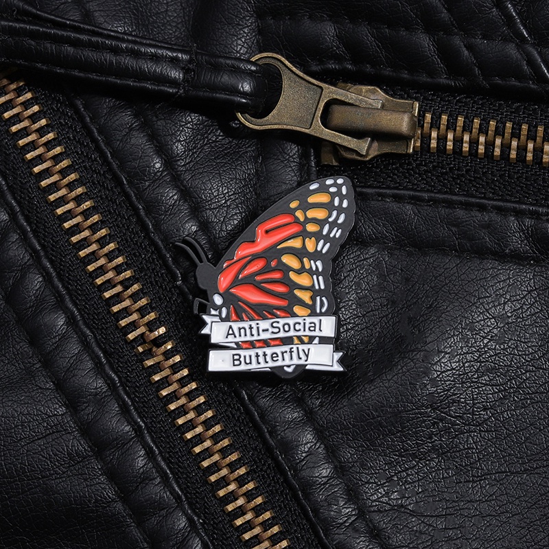 Huy Hiệu Cài Áo Hình Bướm Bằng Hợp Kim Tráng Men Chống Chính Xác Dùng Làm Quà