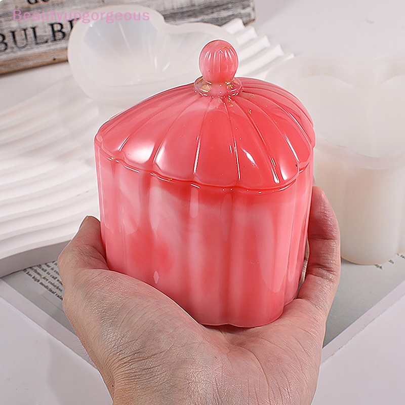 [BeupgorsV] Khuôn Silicone Làm Hộp Lưu Trữ Xi Măng Hình Trái Tim Có Nắp Đậy Trang Trí Nhà Cửa