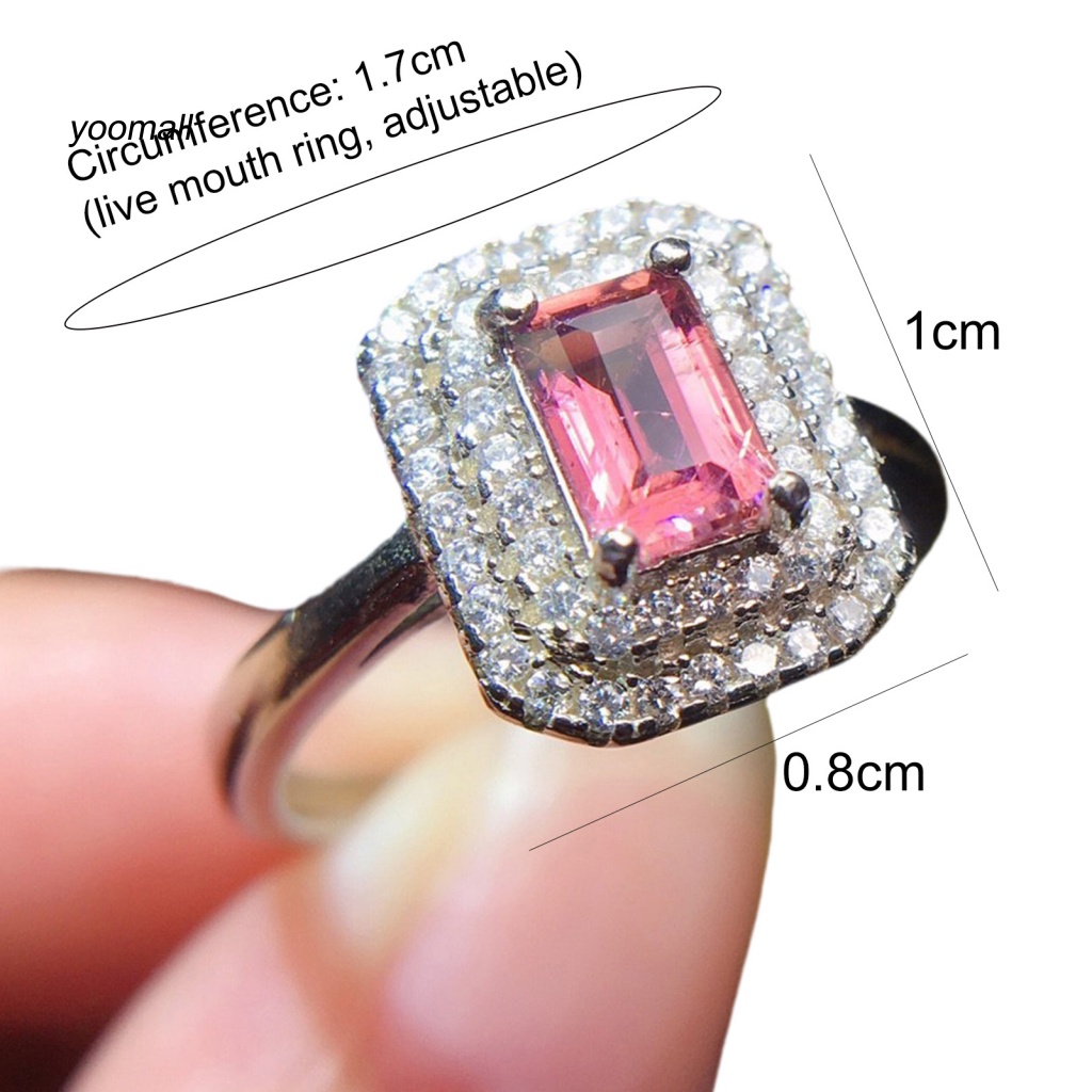 Nhẫn Hở Đính Pha Lê Nhân Tạo Tinh Tế Có Thể Điều Chỉnh Cho Nữ