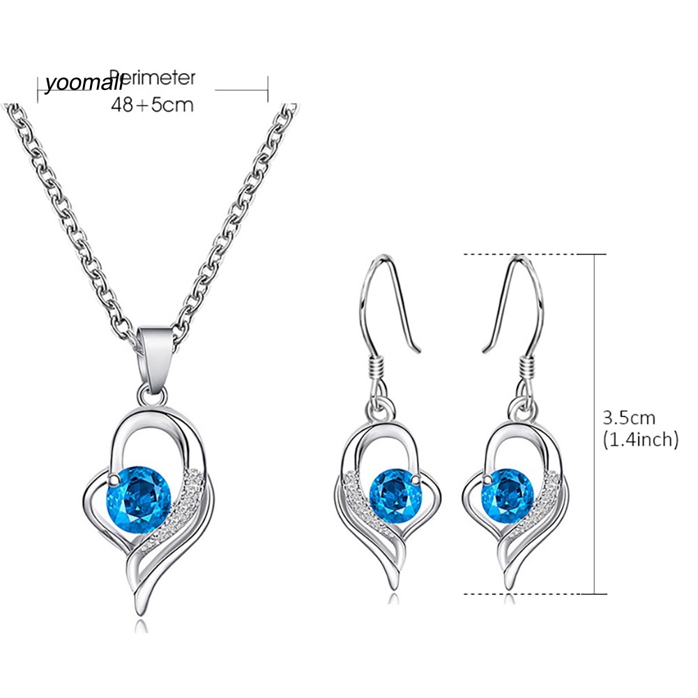 Vòng cổ Mặt Trái Tim Đính Đá Thời Trang