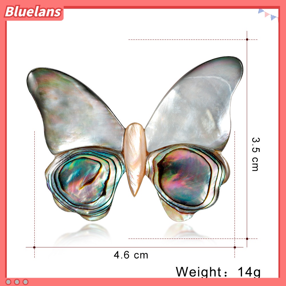 [BLS] Ghim Cài Áo Hình Bướm Vỏ Sò Tinh Tế Cho Nữ