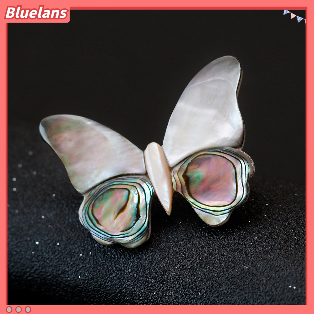 [BLS] Ghim Cài Áo Hình Bướm Vỏ Sò Tinh Tế Cho Nữ