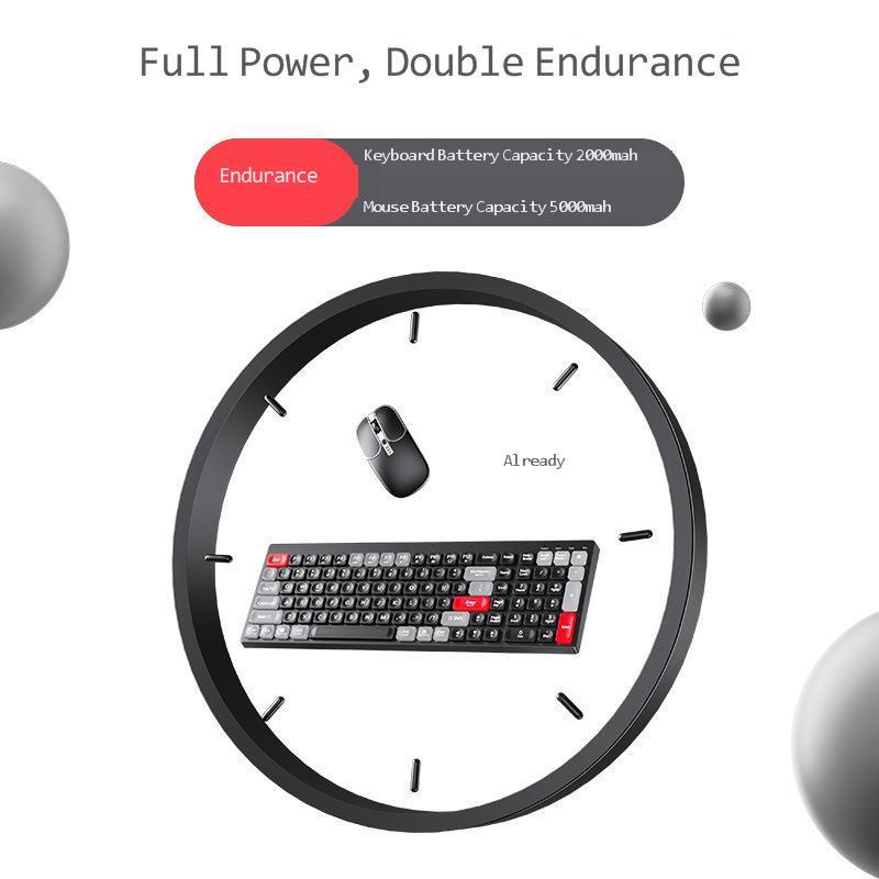 Bộ Bàn Phím Và Chuột Bluetooth Không Dây 2.4GHz 3 Chế Độ Kèm Sạc Tiện Dụng Cho Máy Tính / Laptop / Windows