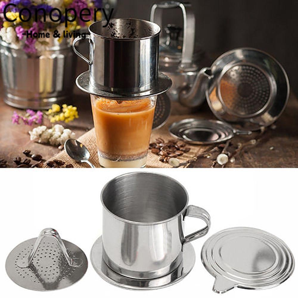 CONOPERY Chậu Lọc Moka Di Động Bằng Thép Không Gỉ Mới