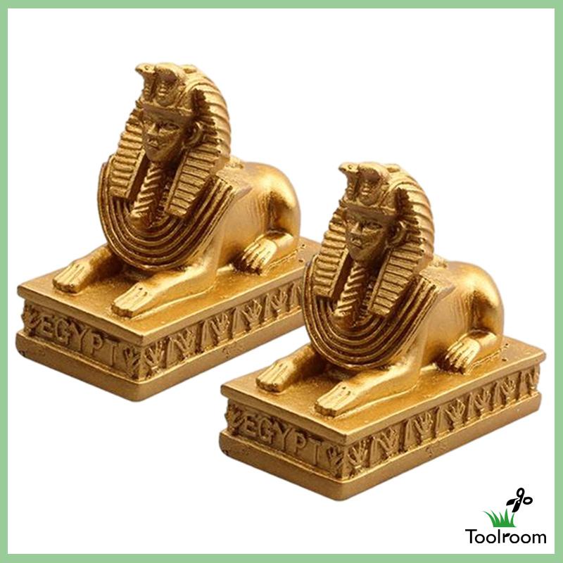 [Toolroom] Set 2 Bức Tượng Pharaoh Để Bàn Trang Trí