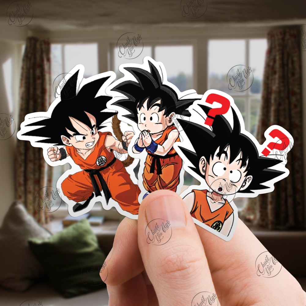 Mua 75 mẫu sticker hình dán Son Goku 7 viên ngọc rồng Dragon Ball giá ...