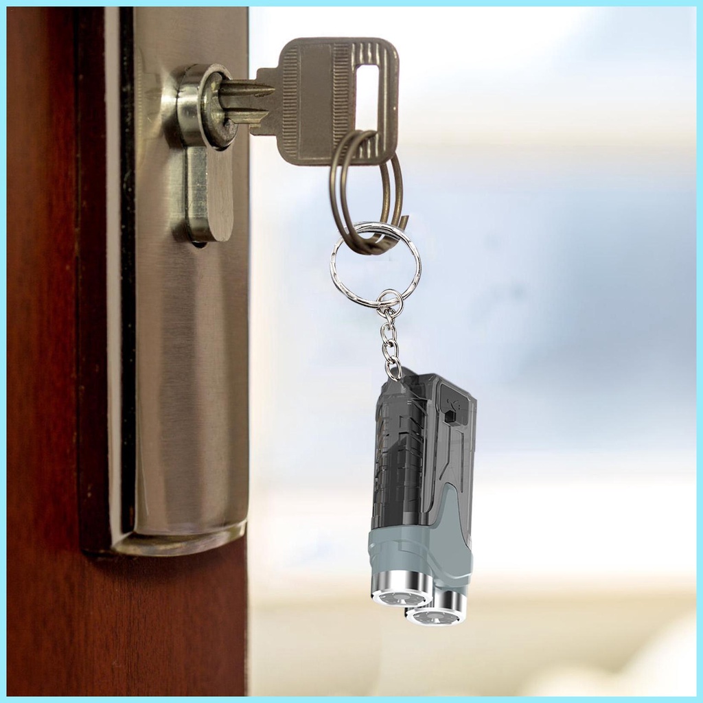 Móc Khóa Đèn Pin LED Mini Edcs Cầm Tay Có Thể Sạc Lại