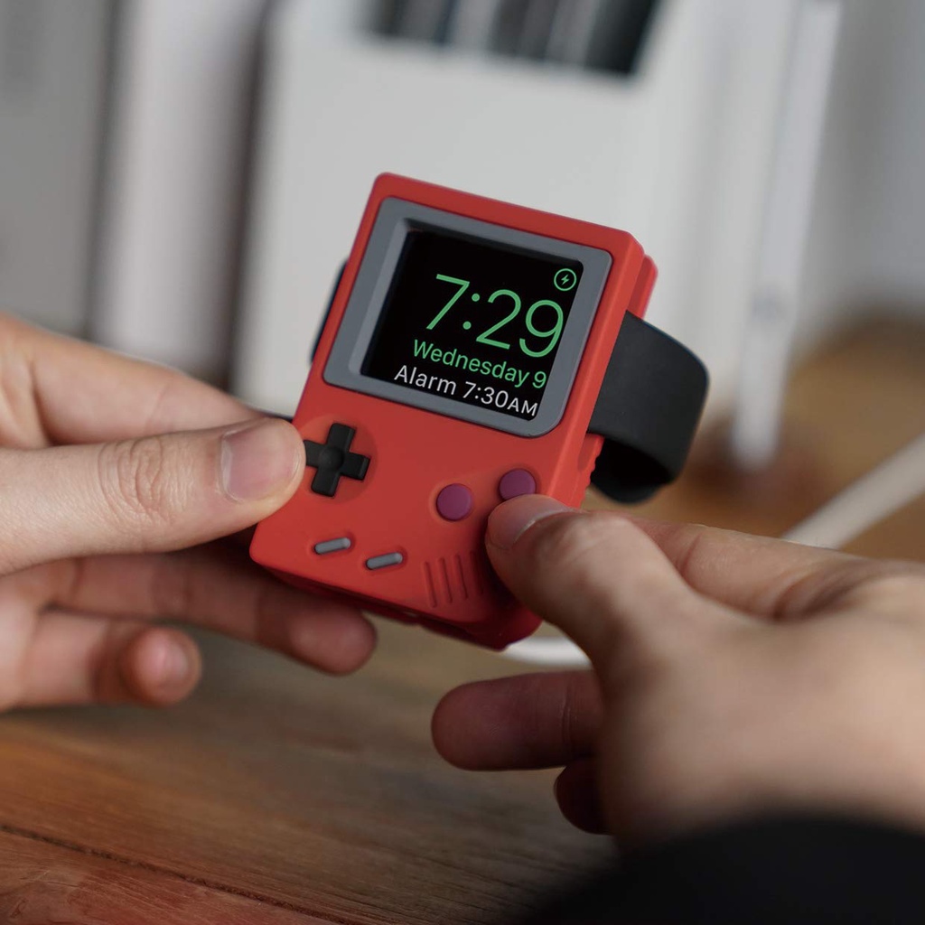 Đế Sạc Bằng Silicone Hình Máy Chơi Game Cầm Tay Cho Apple Watch