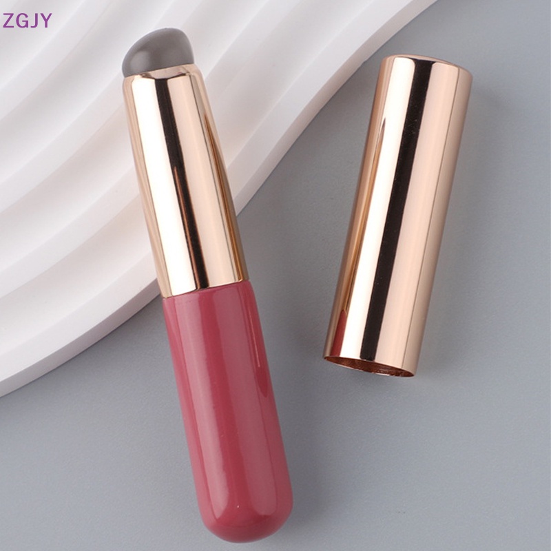 Cọ Trang Điểm Môi ZGJY Đầu Tròn Bằng Silicon Mềm Nhỏ Gọn Mới