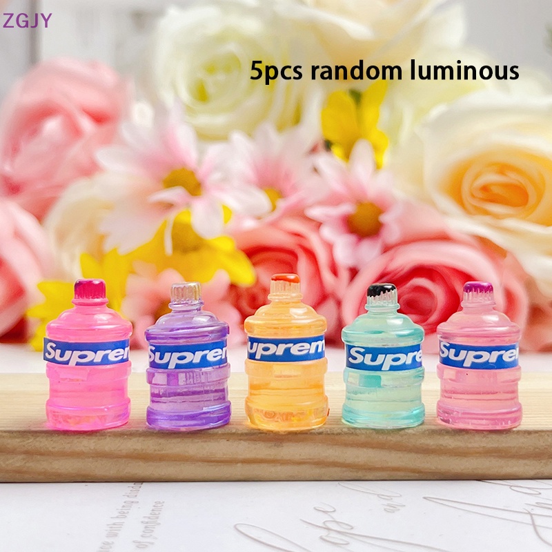 Set 5 Mô Hình Chai Kem Mini Bằng Nhựa Dạ Quang Dùng Để Trang Trí Ốp Điện Thoại Mới