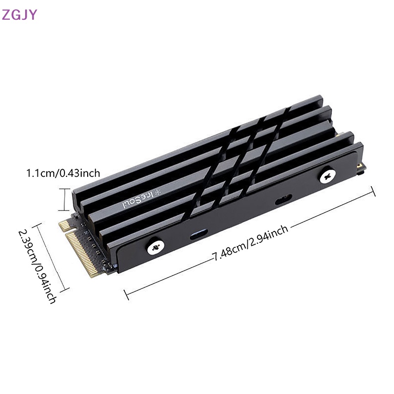 Bộ Tản Nhiệt Ổ Cứng SSD M.2 M2 2280 Siêu Mỏng Bằng Nhôm Với Đệm Silicon Tản Nhiệt Mới