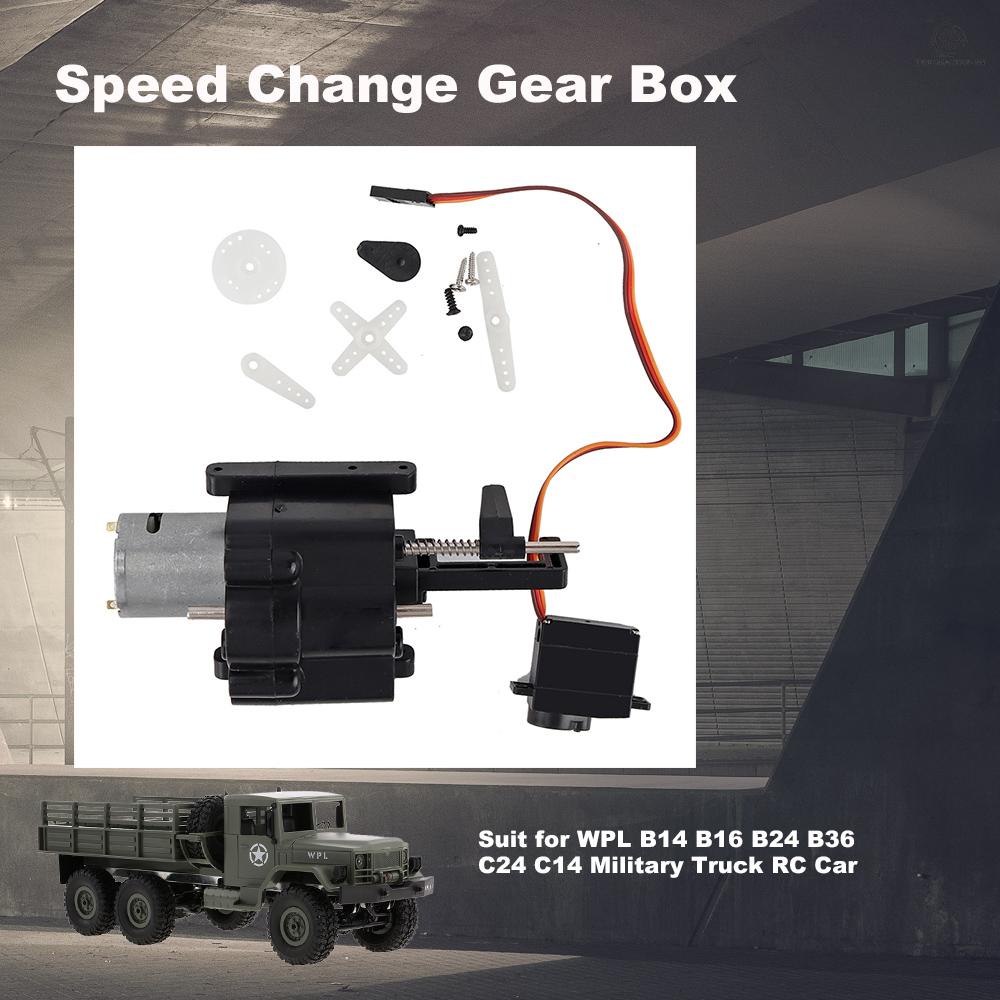 Động Cơ Hộp Số Thay Đổi Tốc Độ Kèm Động Cơ Servo Cho Xe Tải Quân Sự WPL B14 B16 B24 B36 C24 C14 2.4G RC