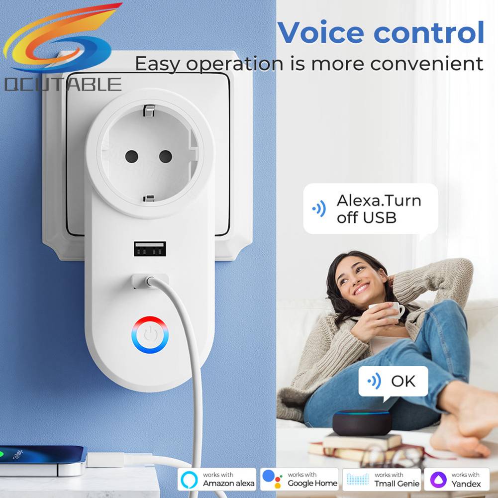 Ổ Cắm Điện Thông Minh 16A Điều Khiển Bằng Giọng Nói Qua Ứng Dụng