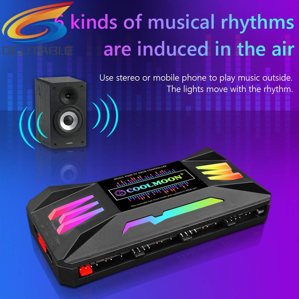 Bộ Điều Khiển CoolMoon ARGB 4 Pin PWM 5V 3 Pin Cho Vỏ Khung Gầm PC