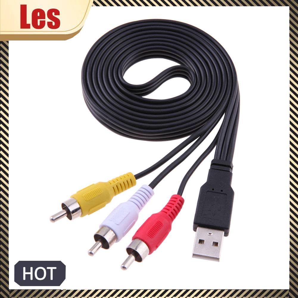 Dây CáP Âm Thanh / AV 1.5M 5ft ĐầU CắM USB Sang 3 RCA AV A / V TV Chuyên DụNg